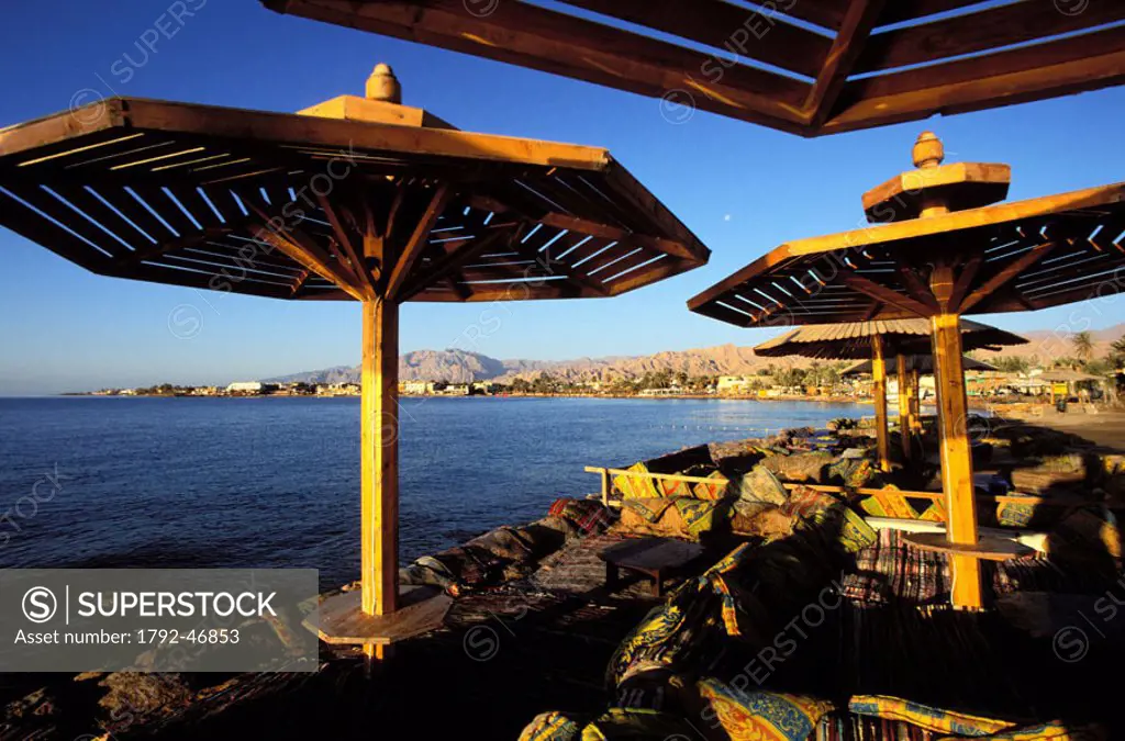 Egypt, Sinai Peninsula, Dahab, a little seaside resort in Aqaba Gulf