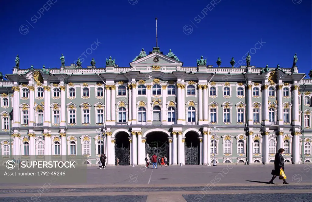 Russia, Saint Petersburg, Ermitage Museum on the Winter Palace Square