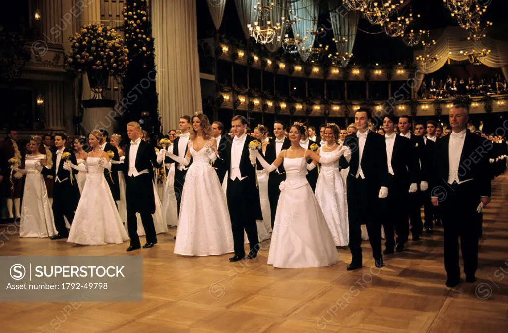 Austria, Vienna, the Opera ball in the Staatoper