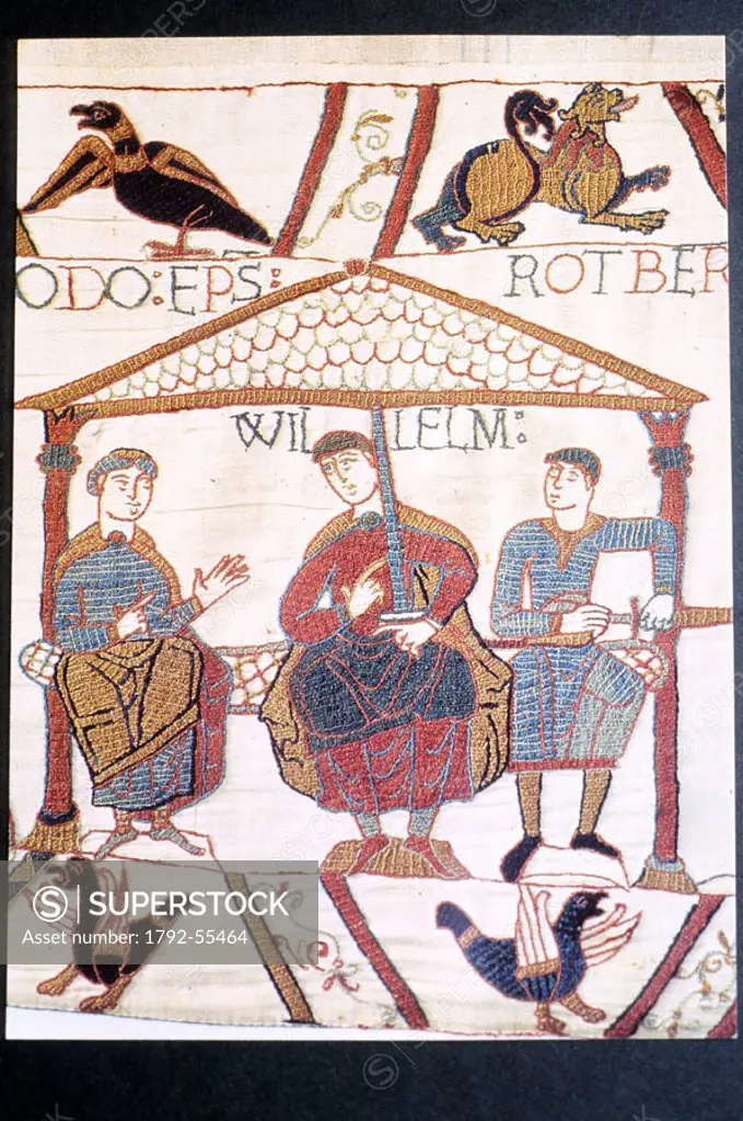 France, Calvados (14), representation of William the Conqueror on the Tapestry of Bayeux