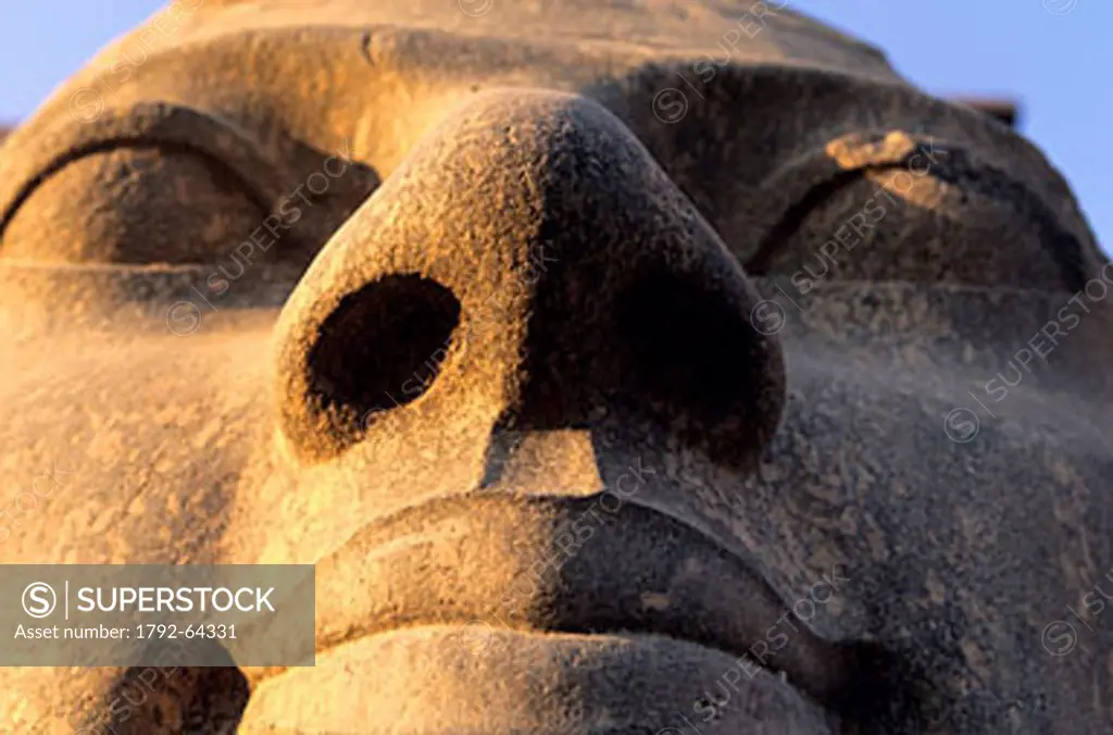 Egypt, Luxor, the Ramesses II´s head at Luxor temple