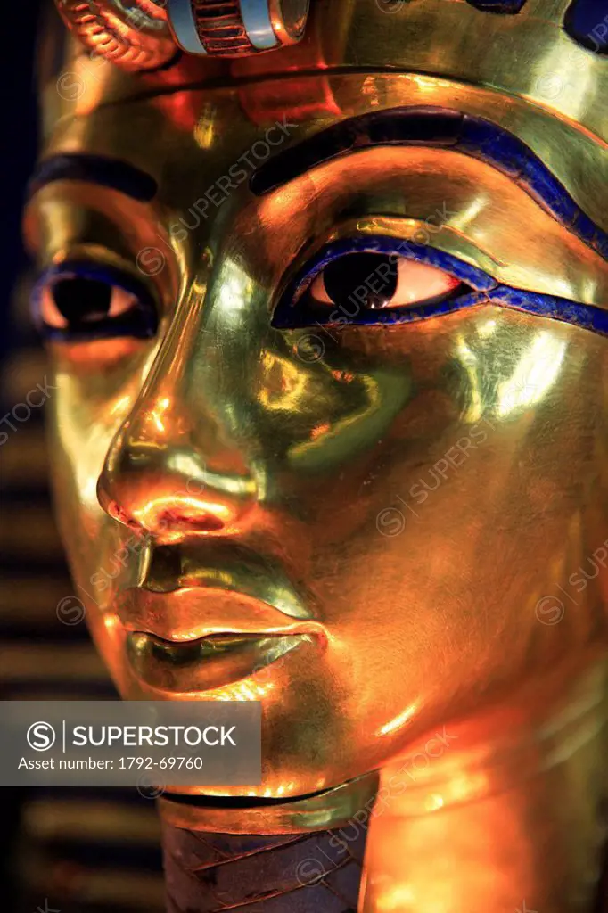 Egypt, Cairo, downtown, Egyptian museum, Tuthankhamon funeral mask