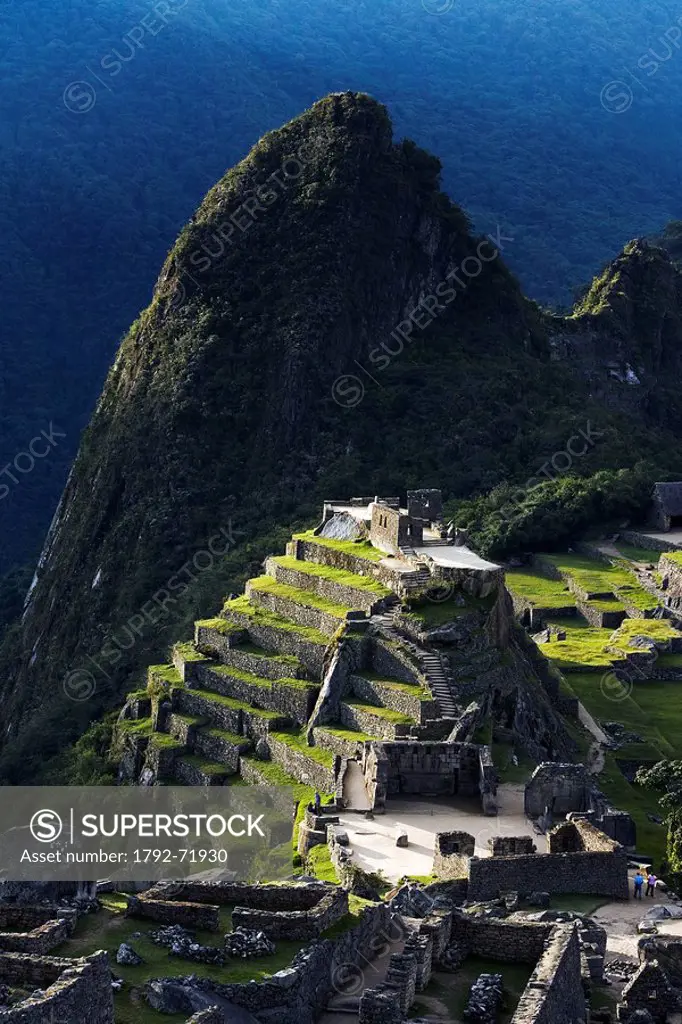 Peru, Cuzco Department, the Incan Sacred Valley, Machu Picchu, Incan archeological site listed as World Heritage by UNESCO, ruins of the former inca c...
