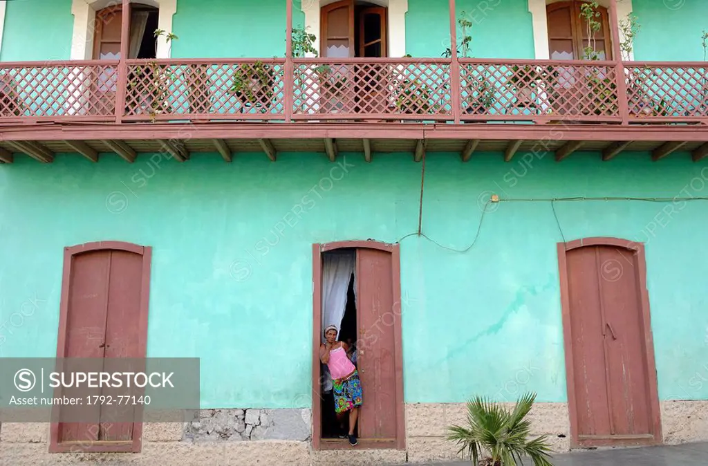 Cape Verde, Fogo Island, Sao Filipe town with Sobrado architecture