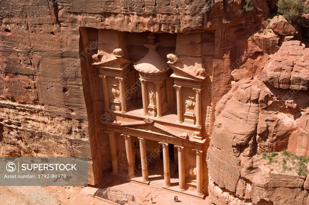 Jordan, Nabaean archeological site of Petra listed as World Heritage by UNESCO, El Khazneh Tomb the Treasure