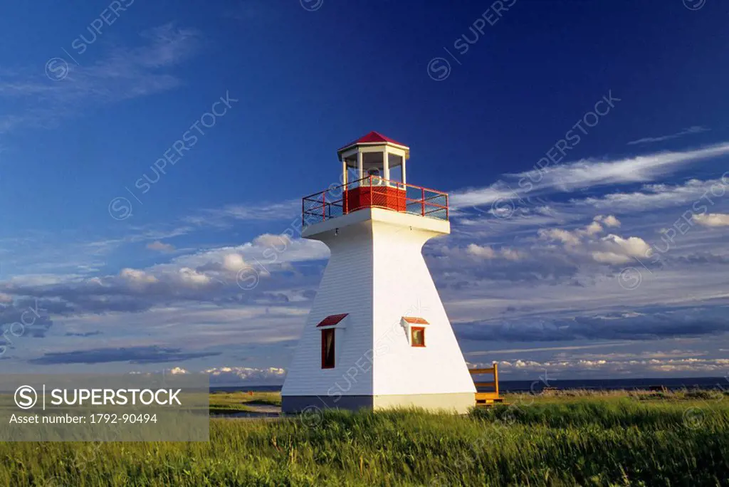 Canada, Quebec, Gaspesie, Carleton sur Mer, the Baie des Chaleurs lighthouse
