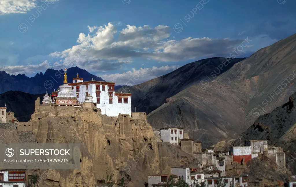 India, Ladakh, Leh District, Lamayuru, Buddhist Lamayuru Monastery in Himalayas