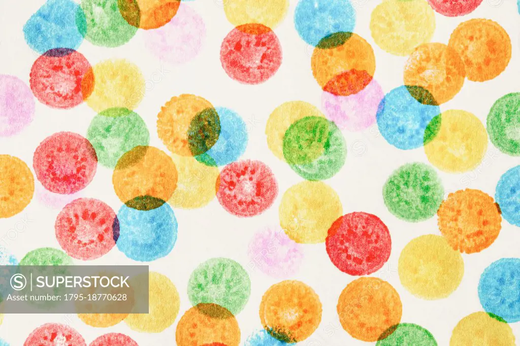 Abstract pattern of colorful circles