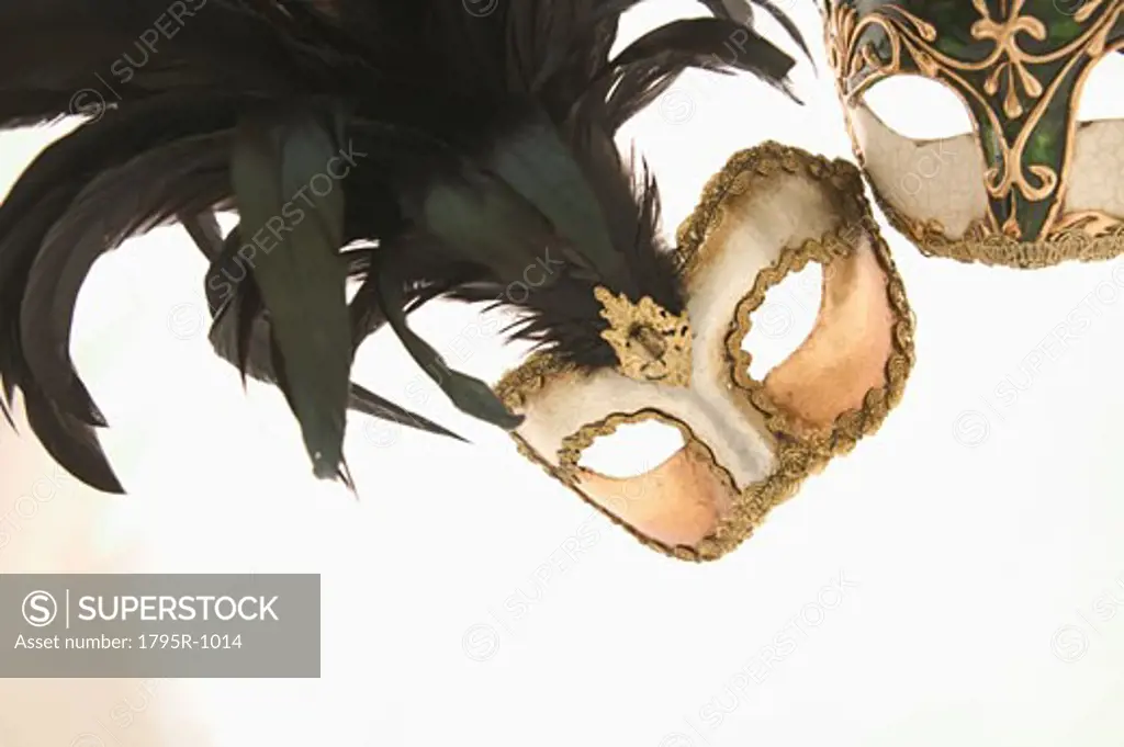 Still life of party masks
