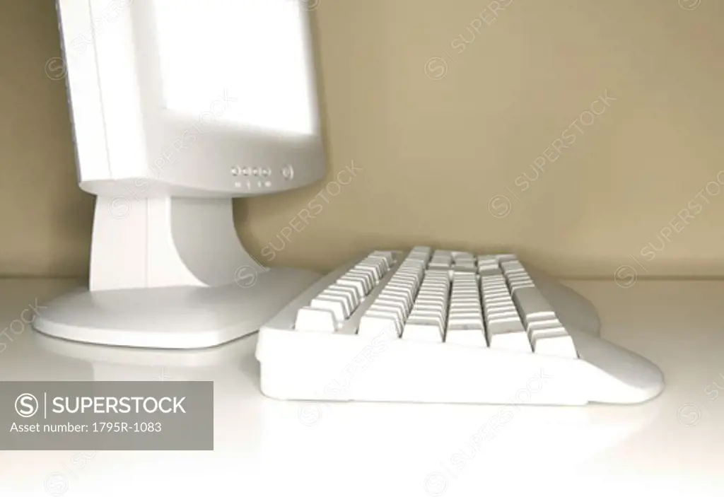 Keyboard and flat screen monitor
