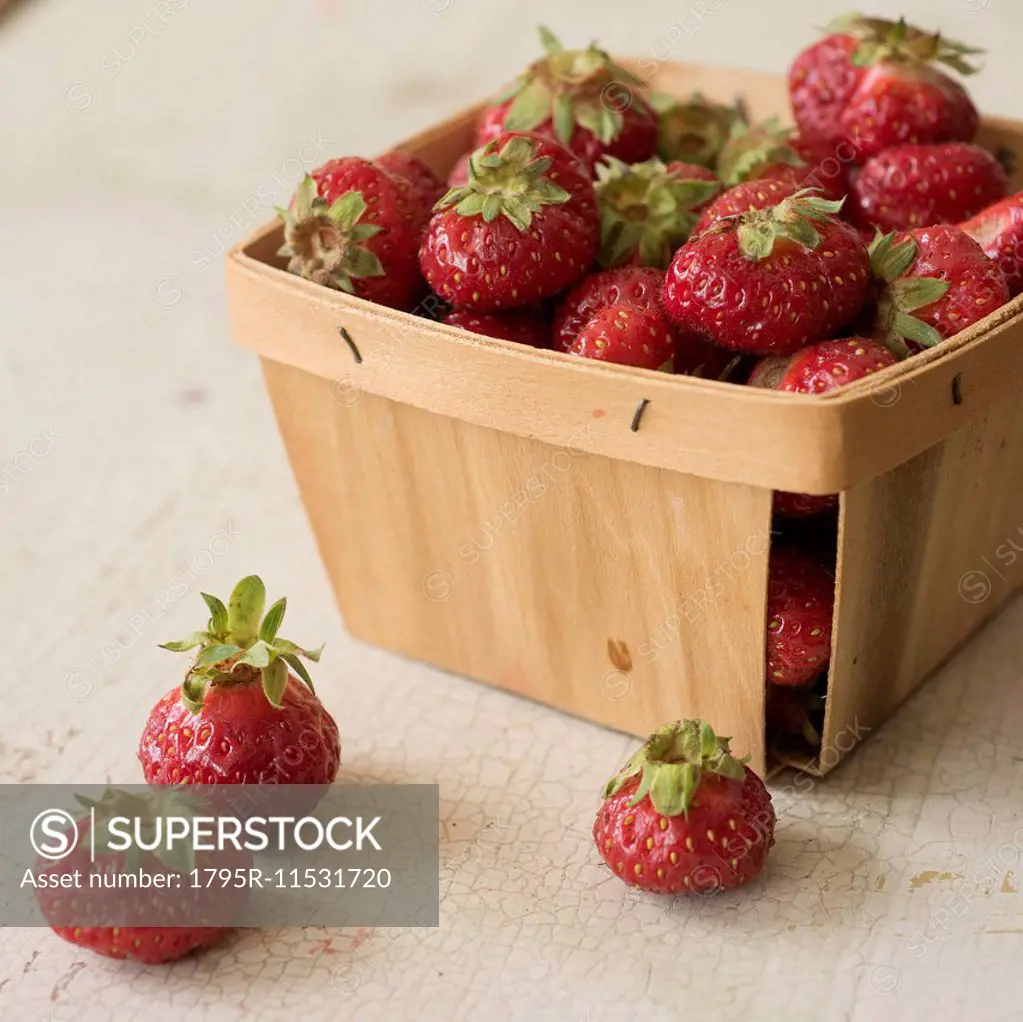 Studio shot of strawberries
