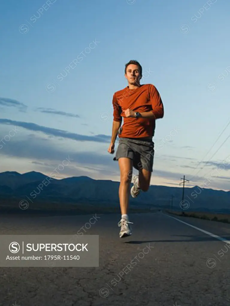 Man in athletic gear running
