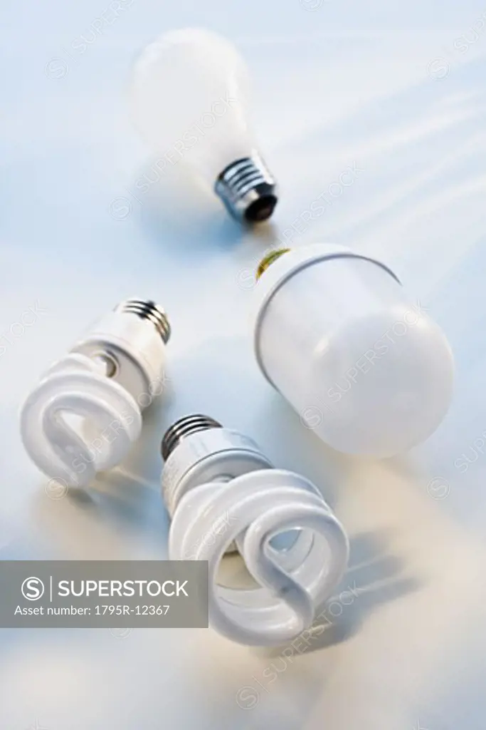 Close-up of assorted light bulbs