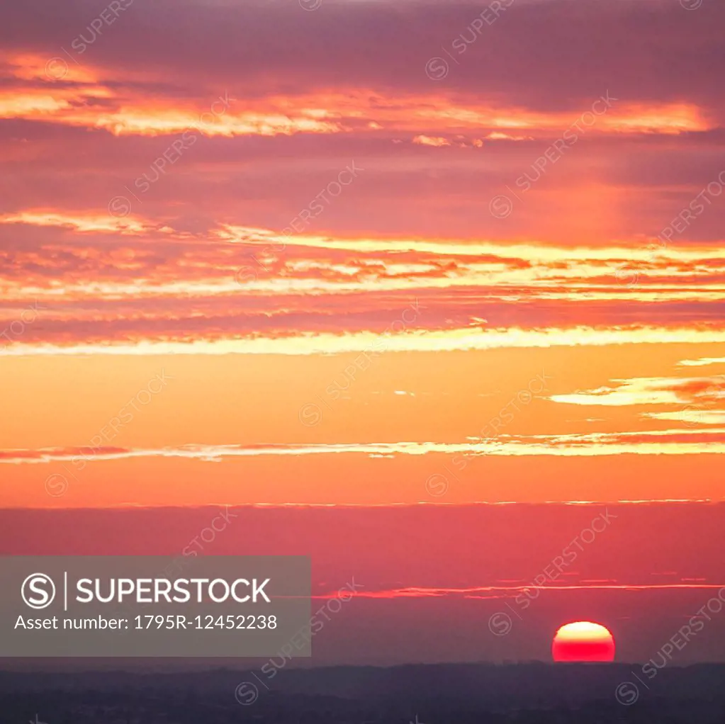 Orange sky at sunset