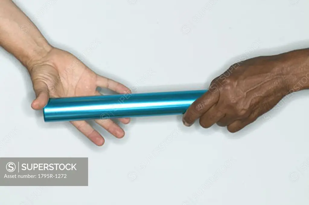 Passing baton from one hand to another
