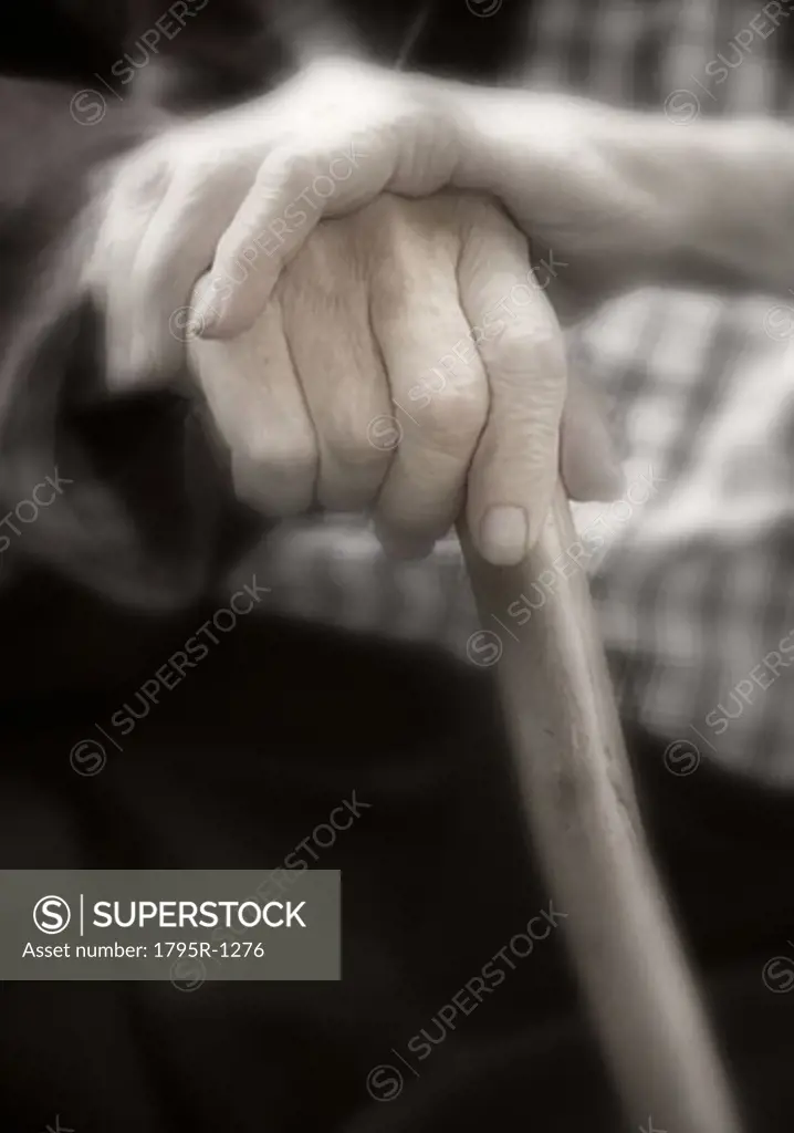 Hands of an old man