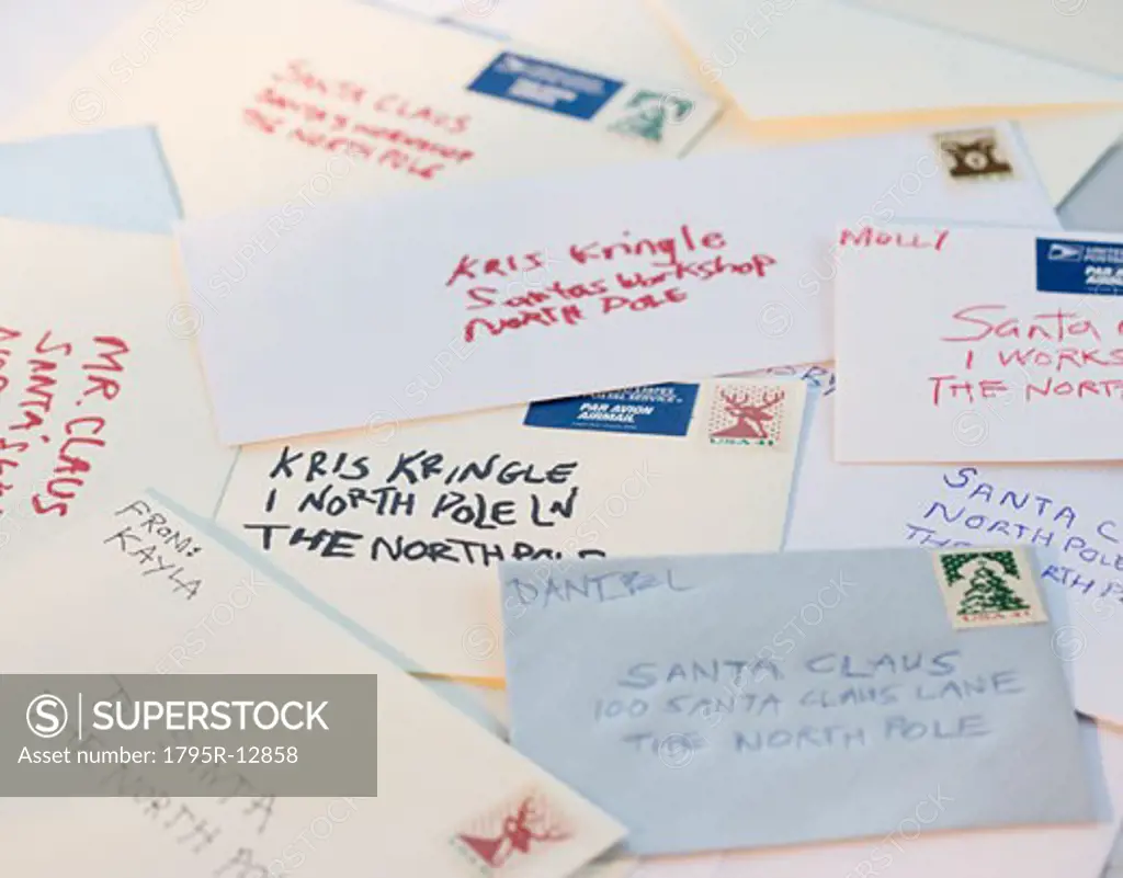 Bunch of letters to Santa Claus