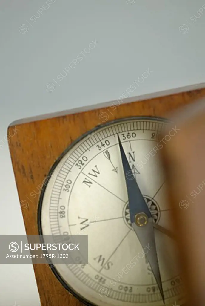 Closeup of a compass