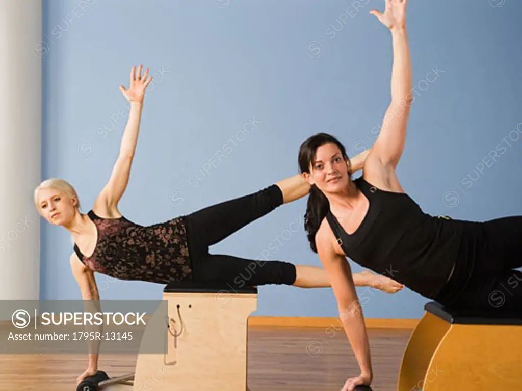 Women exercising in pilates class