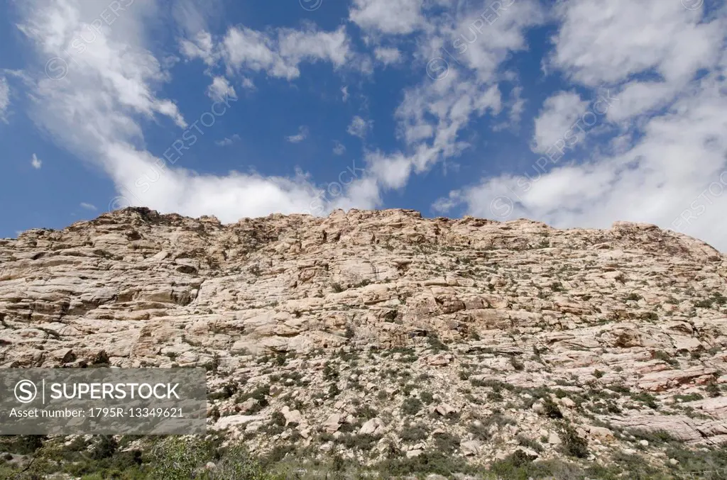 Nevada,Red Rock Canyon, Blue sky over rock mountain