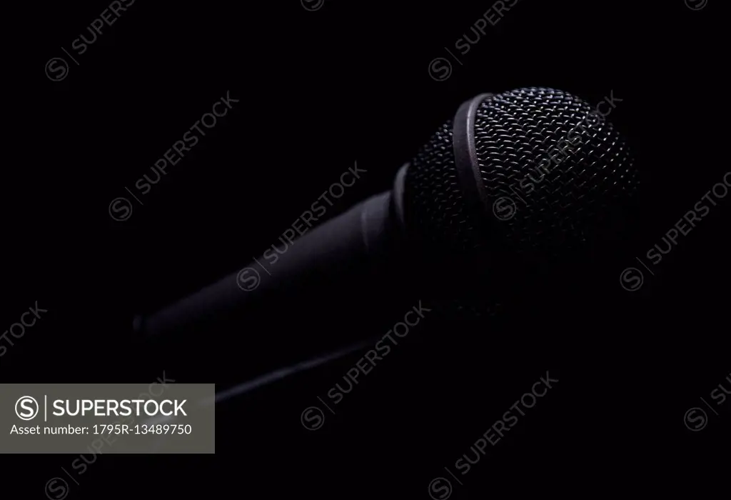 Retro styled black microphone