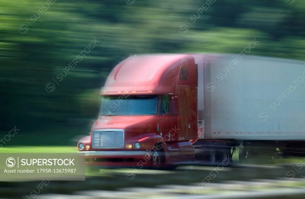 Semi truck on highway