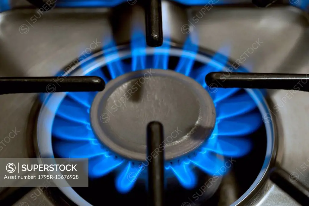 Closeup of gas_burning range