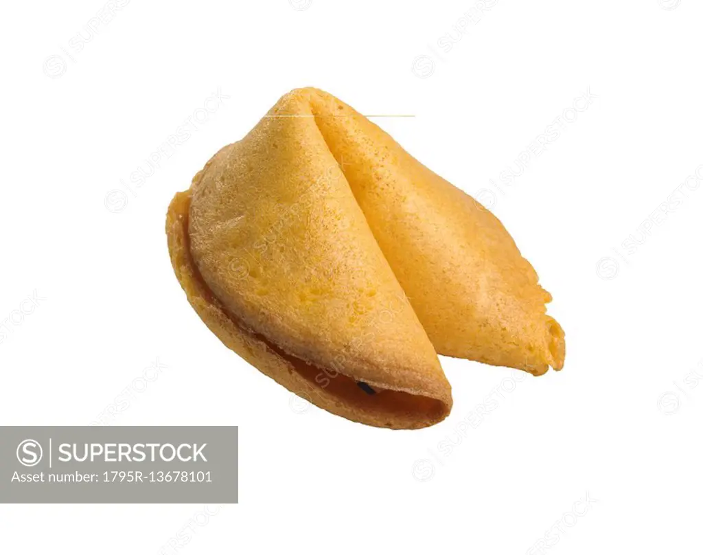 Closeup of a single fortune cookie