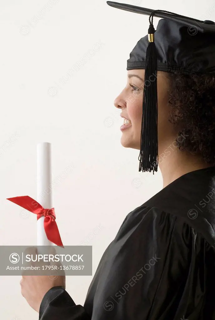 Portrait of female college graduate