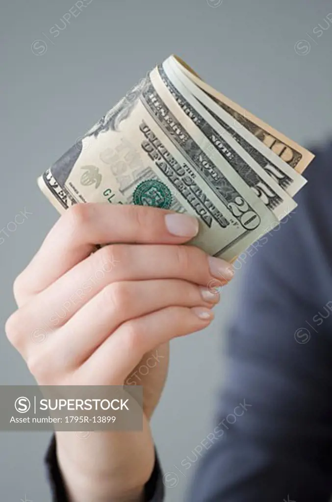 Money in woman's hand