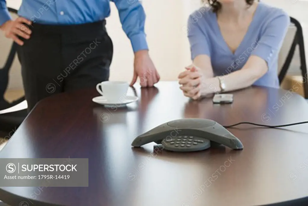 Businesspeople having conference call