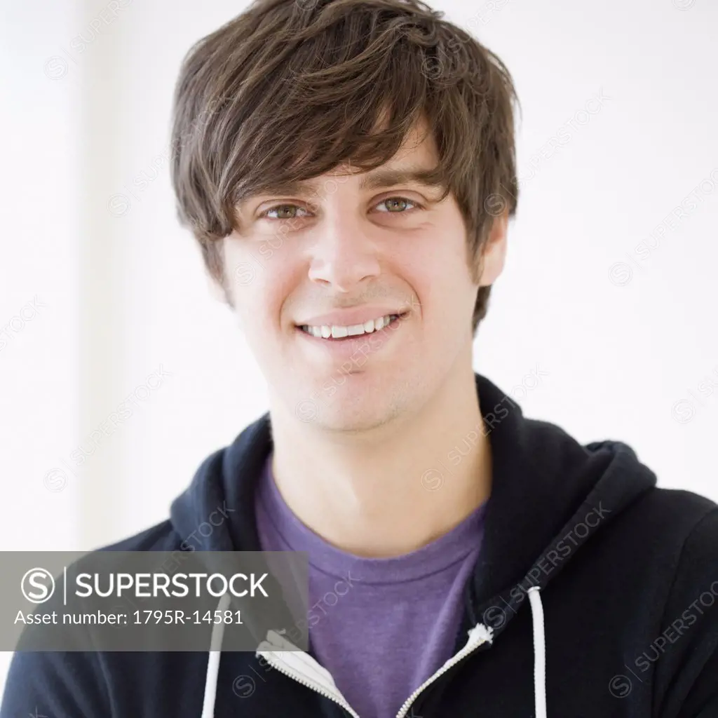 Portrait of man wearing sweatshirt