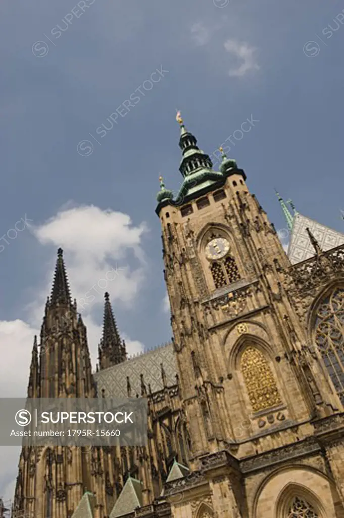Low angle view of historical cathedral