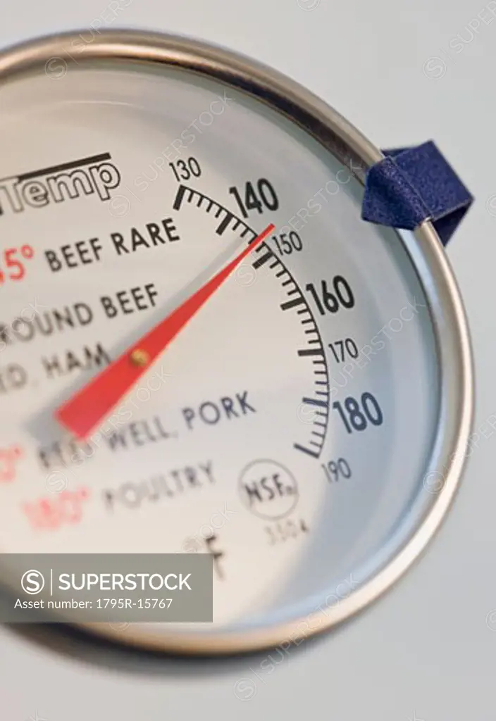 Close-up of meat thermometer