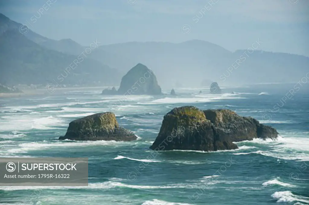 Rock formations in ocean