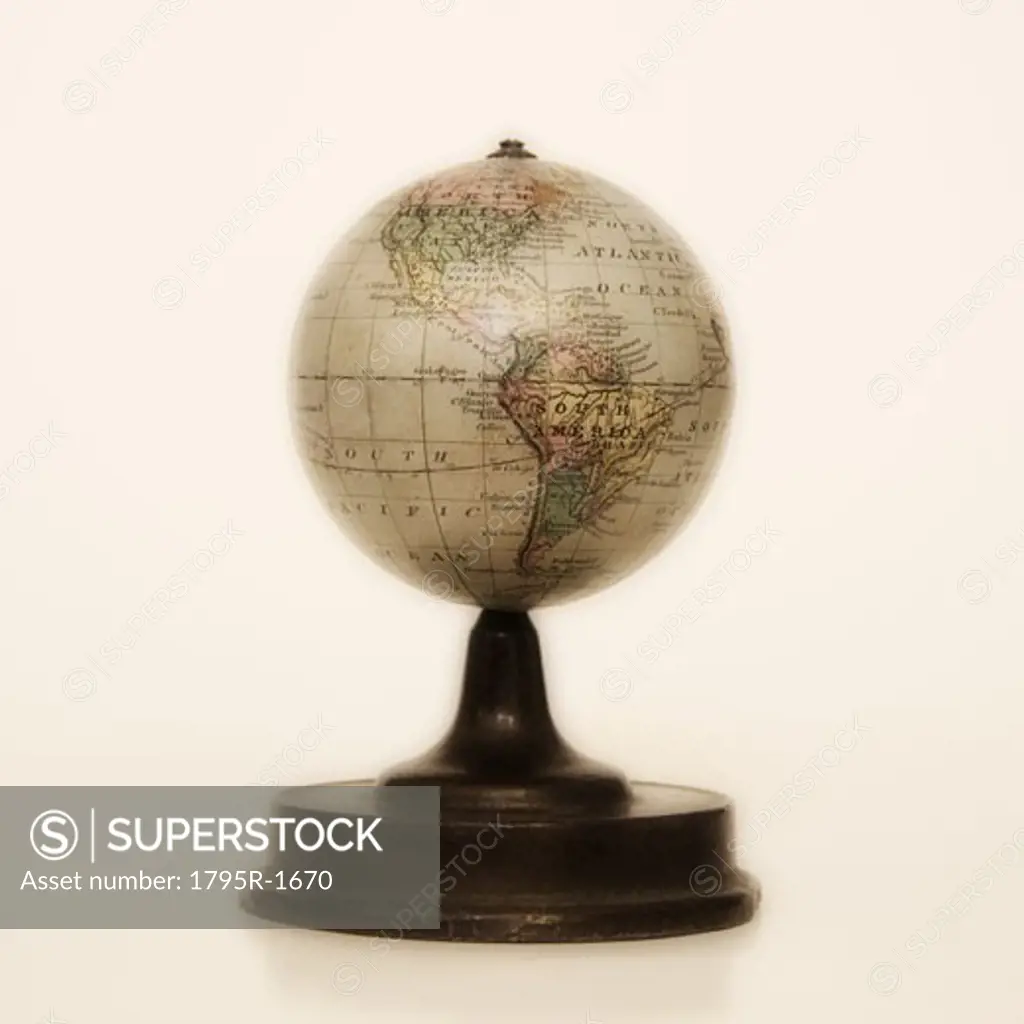 Antique globe on stand