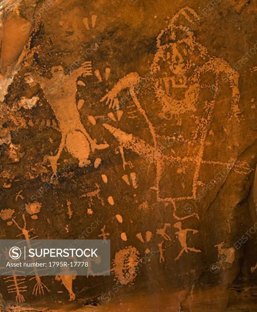 Woman giving birth petroglyph, Utah