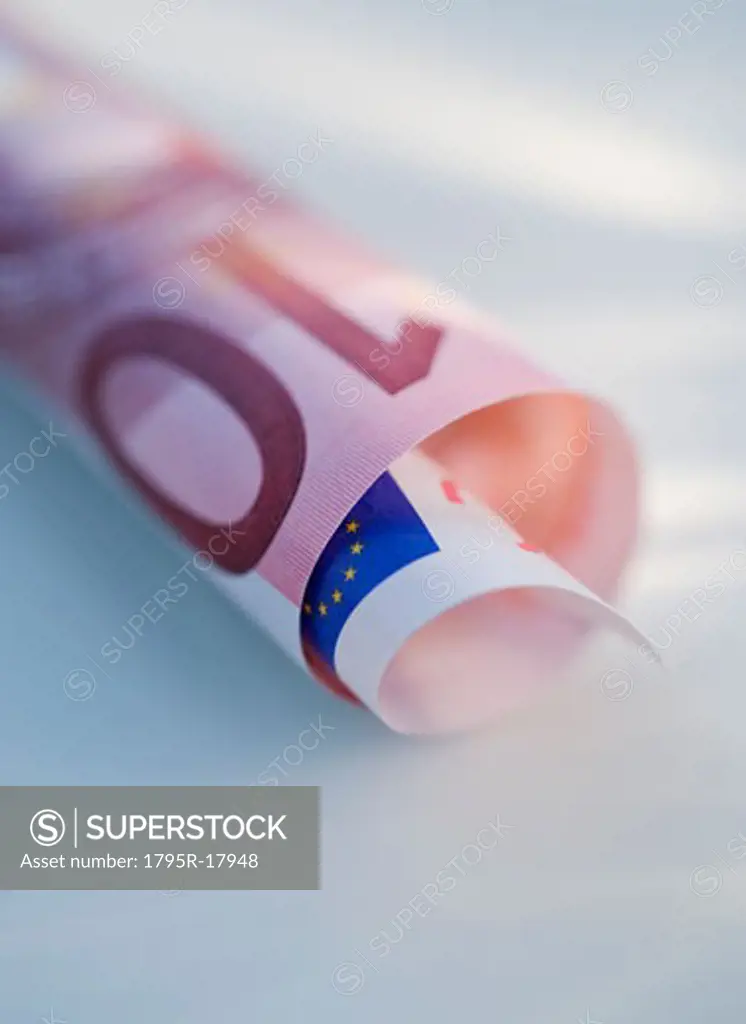 Close-up of ten euro bill