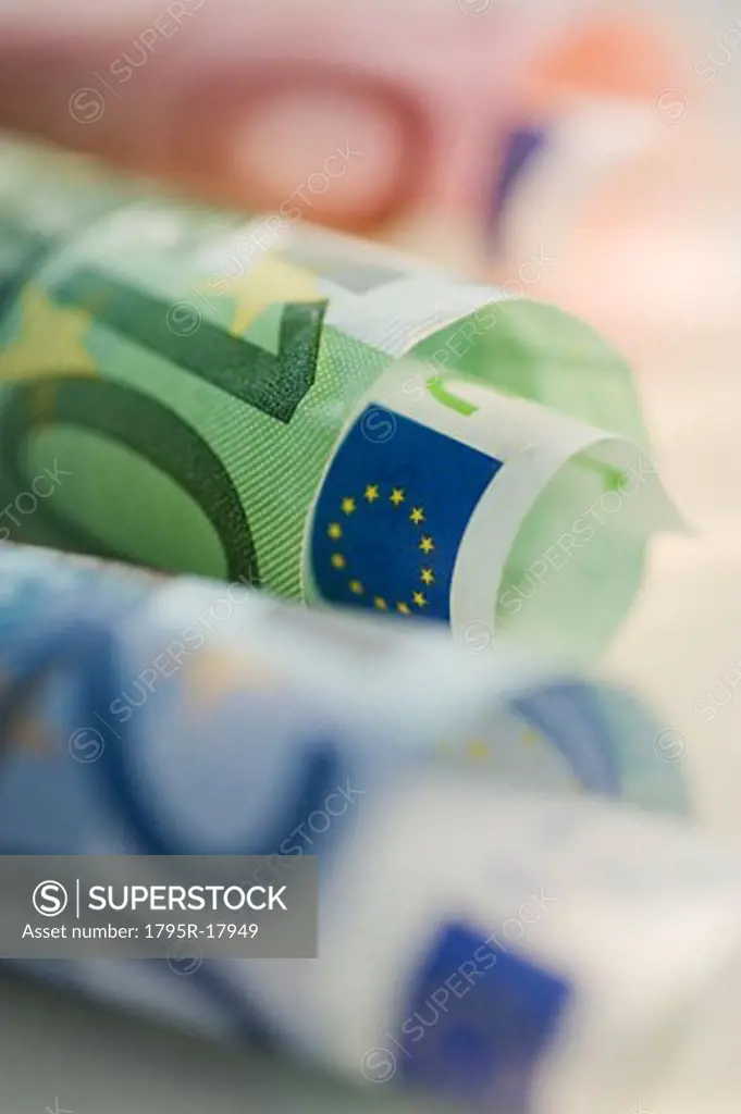 Close-up of euros