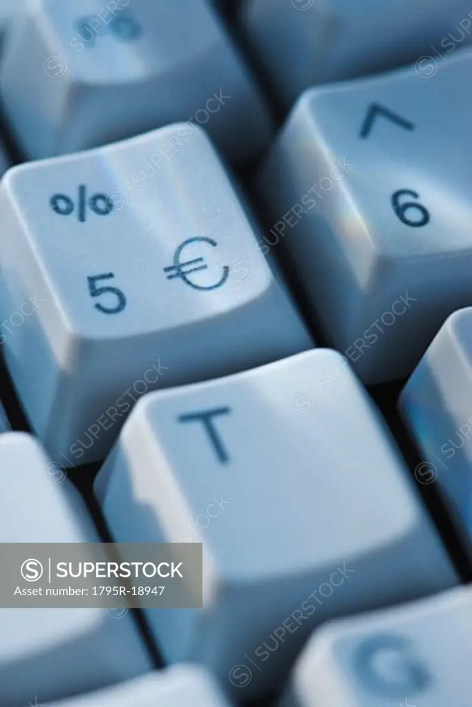 Euro symbol on computer keyboard