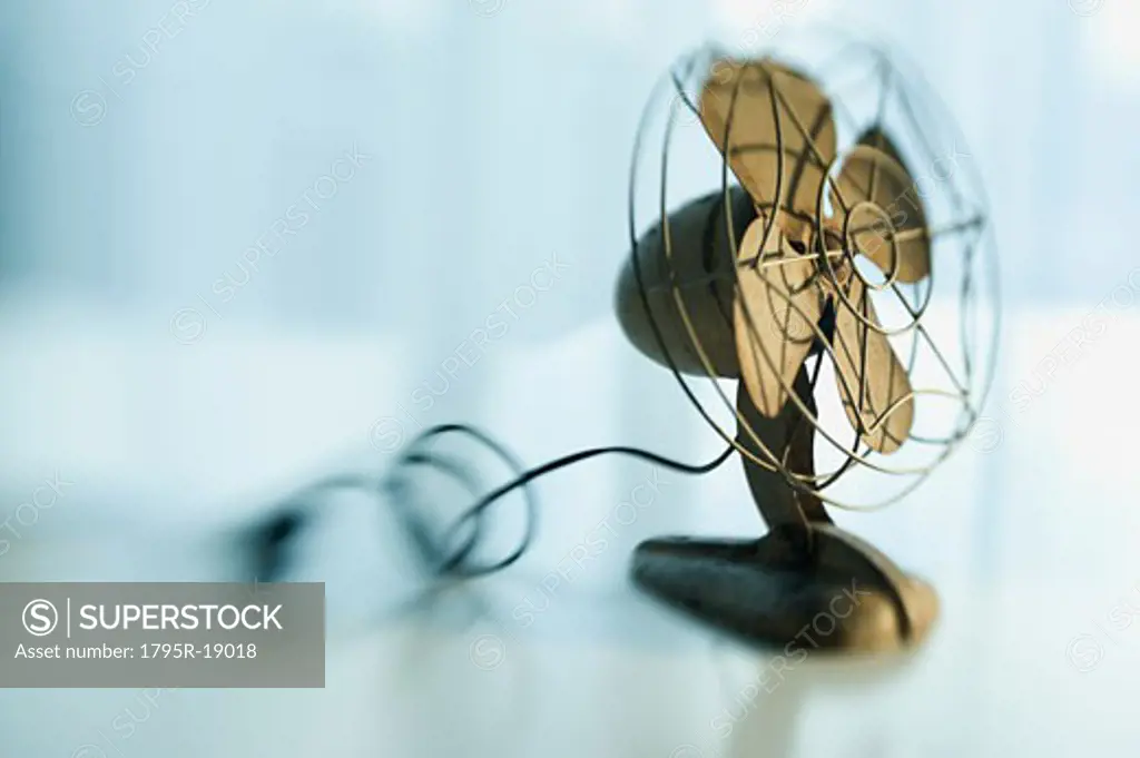 Close-up of antique fan