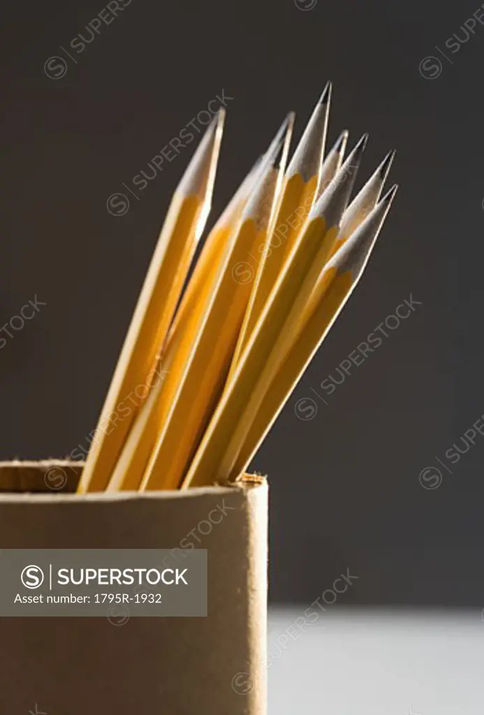 Cup of sharpened pencils