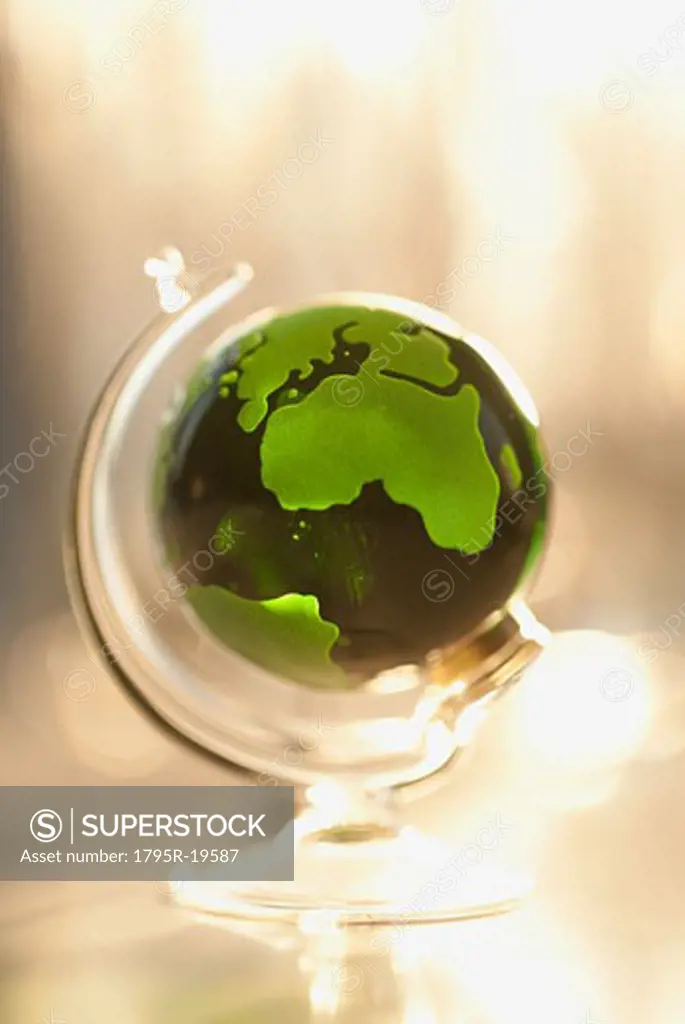 Close-up of glass globe