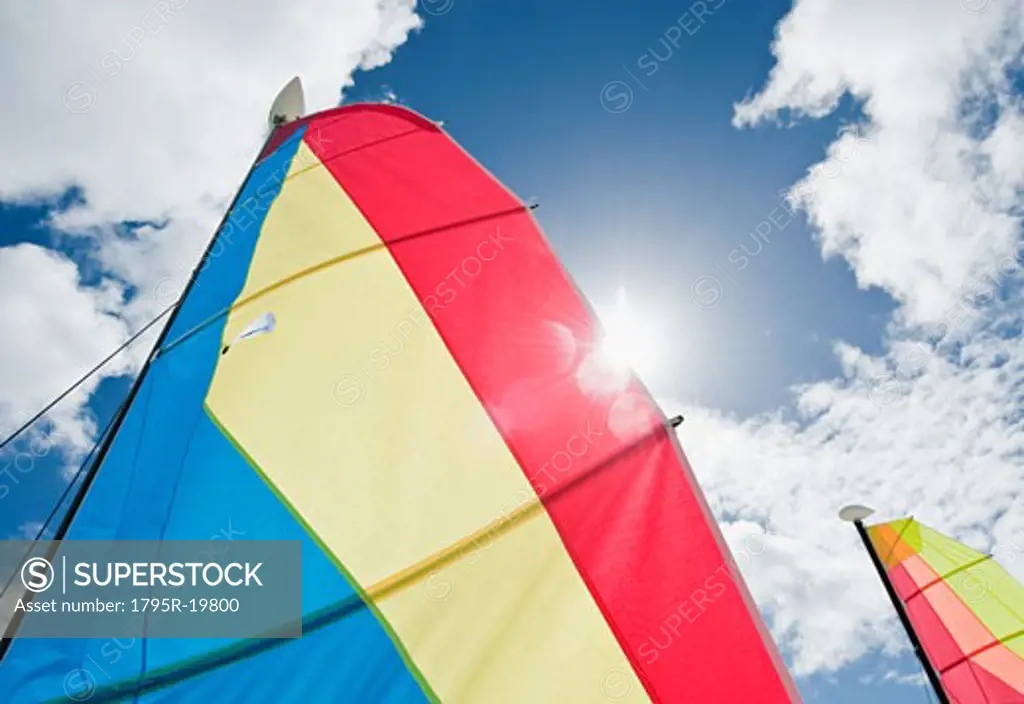 Colorful boat sails