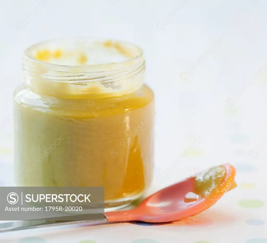 Close-up of baby food