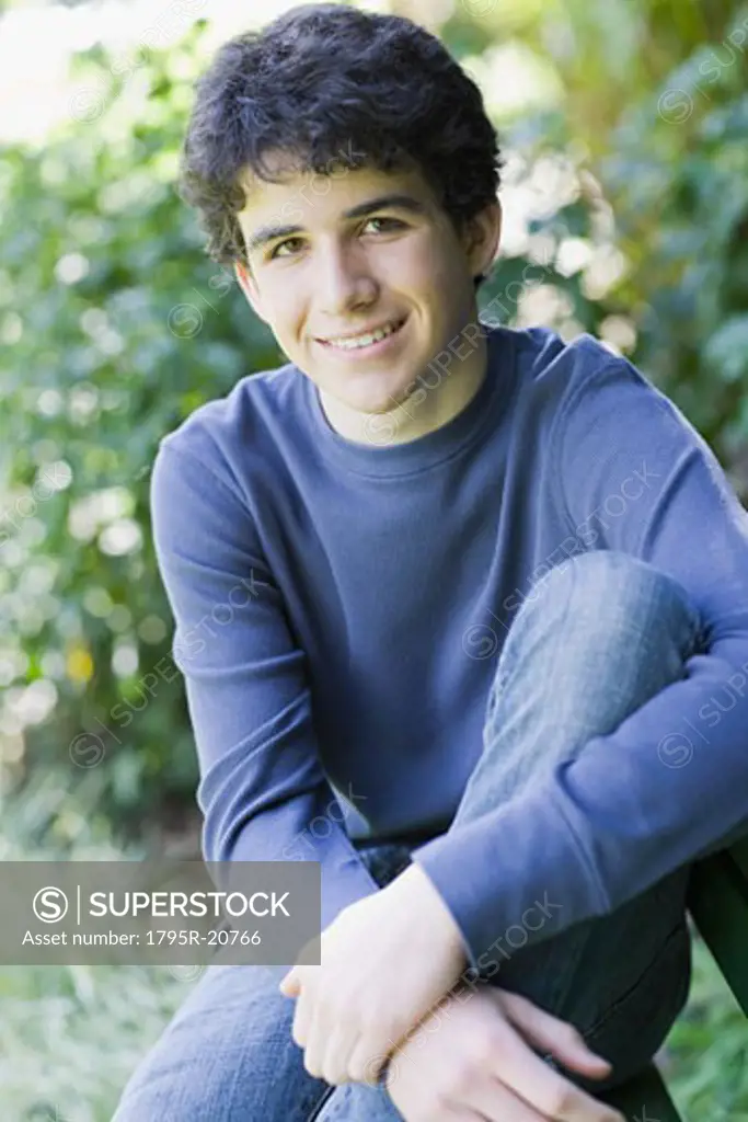 Portrait of boy in park