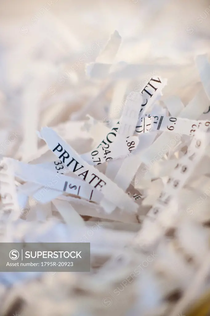 Confidential paperwork shredded