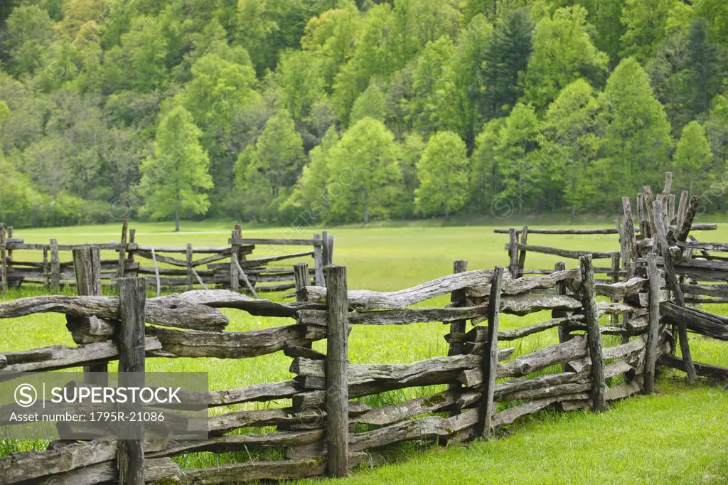 A fence in Smoky Mountain National Park