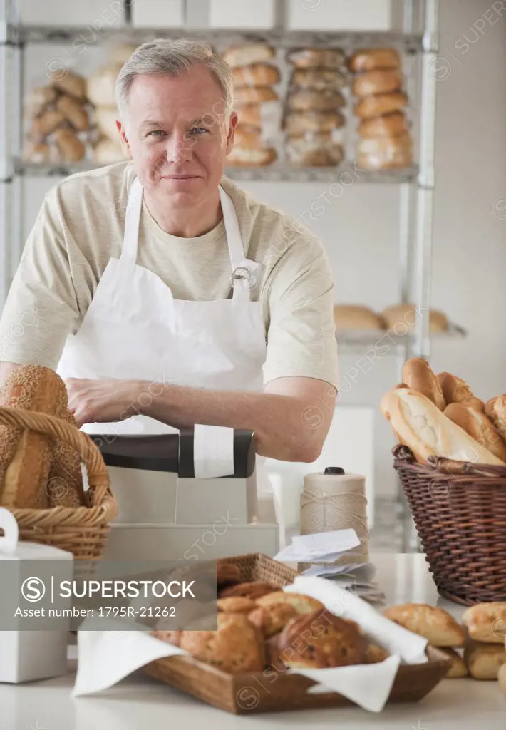 A baker in a bakery