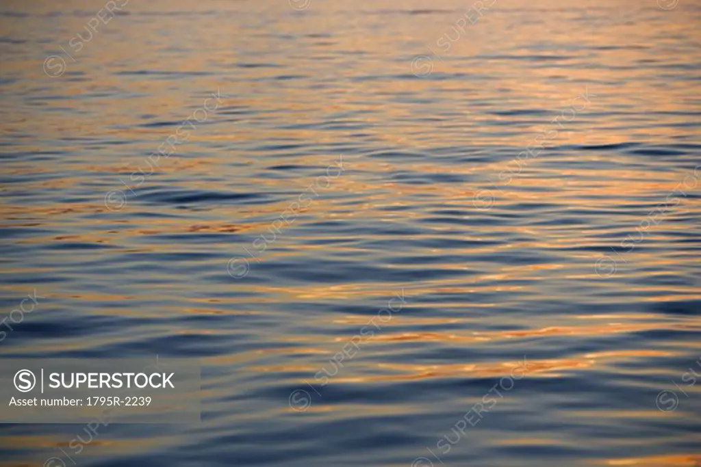 Subtle sunshine on water